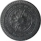 Ekena Millwork Naple Ceiling Medallion (Fits Canopies up to 3 3/8"), Hand-Painted Pewter, 37 1/2"OD x 3 3/8"P CM37NAPES - alternate 1